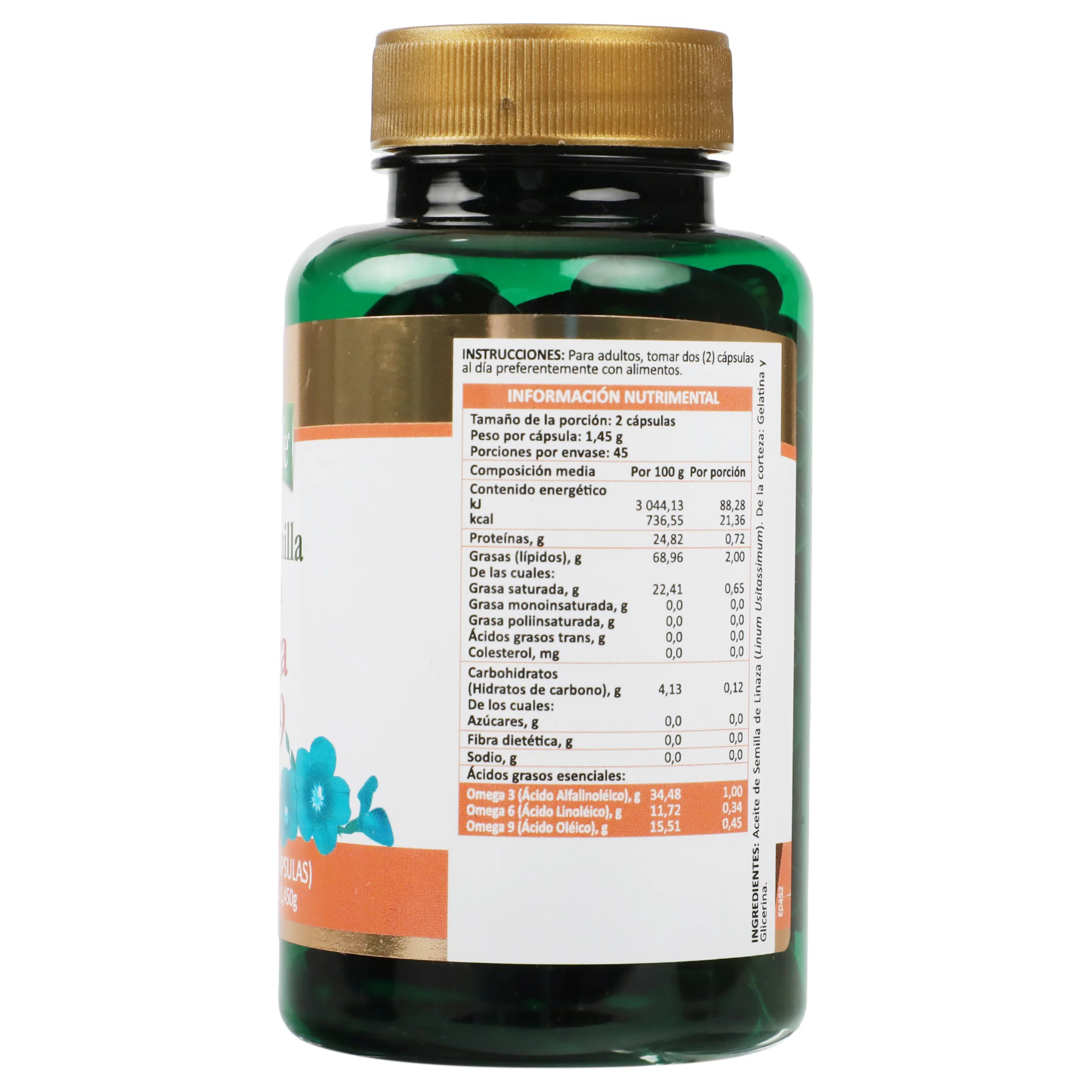 Semilla Linaza Omega 3 6 9 90 Caps - Image 4