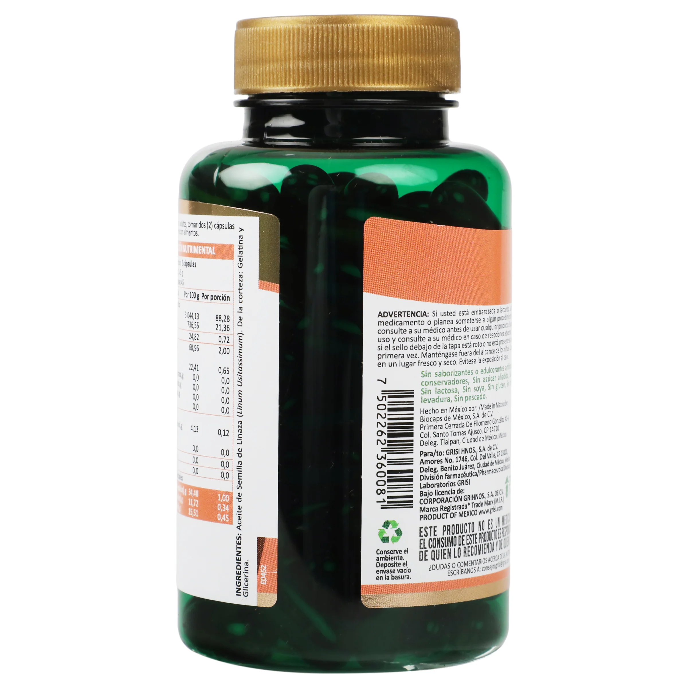 Semilla Linaza Omega 3 6 9 90 Caps - Image 5