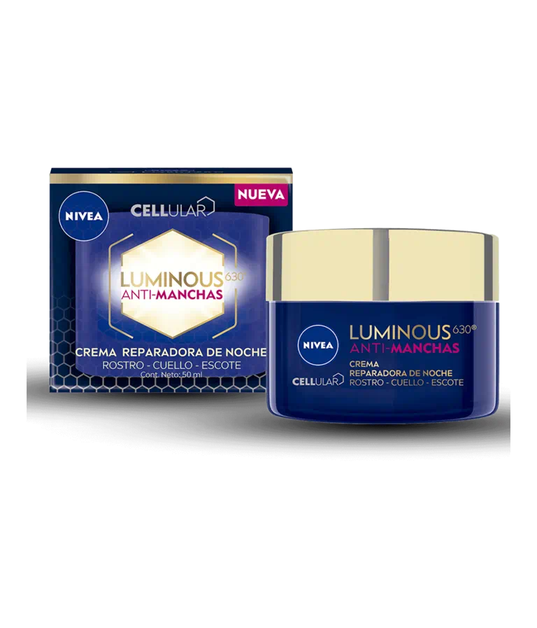 Crema Nivea Luminous 630 Anti Manchas Noche Reparadora Rostro Cuello Escote 50 Ml - Image 2