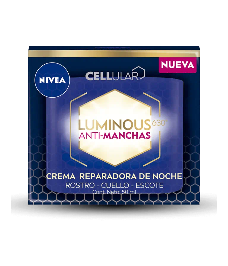 Crema Nivea Luminous 630 Anti Manchas Noche Reparadora Rostro Cuello Escote 50 Ml - Image 3