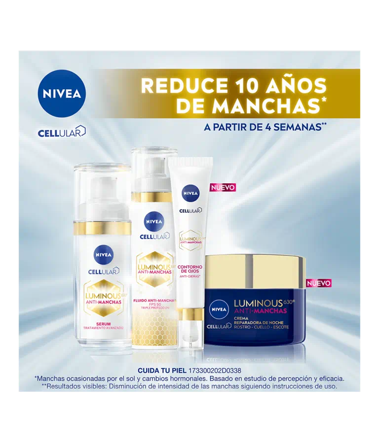 Crema Nivea Luminous 630 Anti Manchas Noche Reparadora Rostro Cuello Escote 50 Ml - Image 5