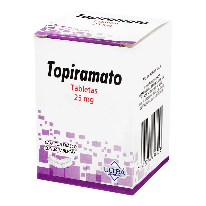 Topiramato 25 Mg Con 20 Tabletas
