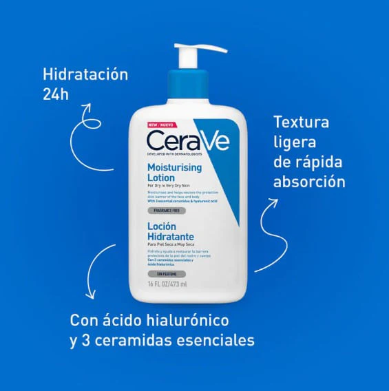 Crema Corporal Cerave Locion Hidratante Para Piel Seca 473 Ml - Image 2