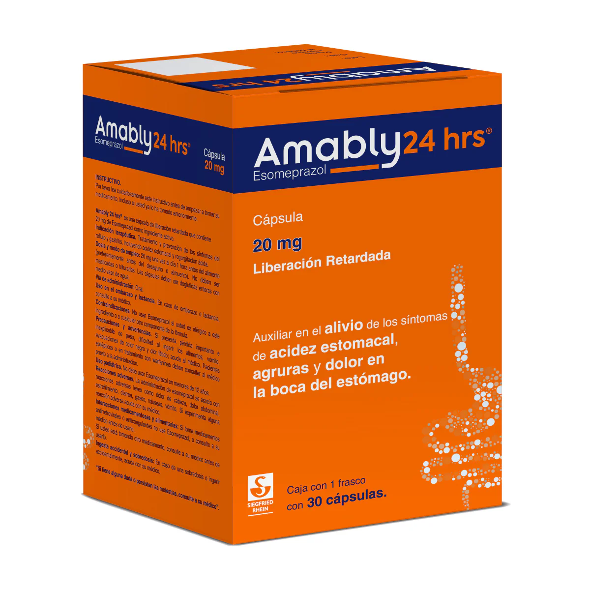Amably 24 Hrs 20 Mg - Frasco Con 30 Cápsulas (Esomeprazol) - Image 3