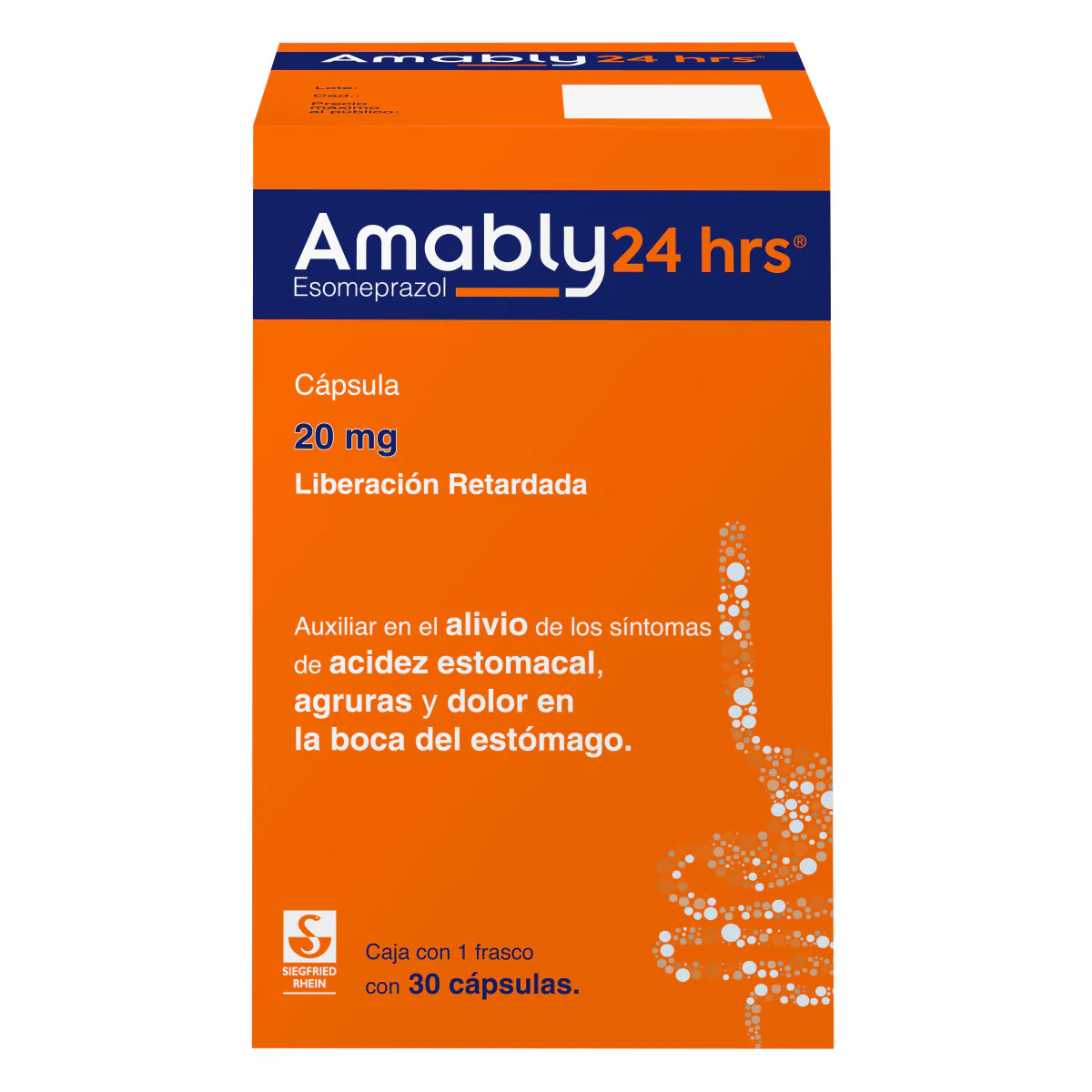 Amably 24 Hrs 20 Mg - Frasco Con 30 Cápsulas (Esomeprazol) - Image 4