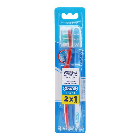Cepillo Dental Oral-B 1-2-3 35 Mediano 2X1
