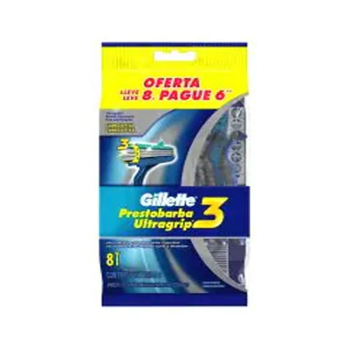 Rastrillo Gtte Presto B3 Ultra Grip Con 8