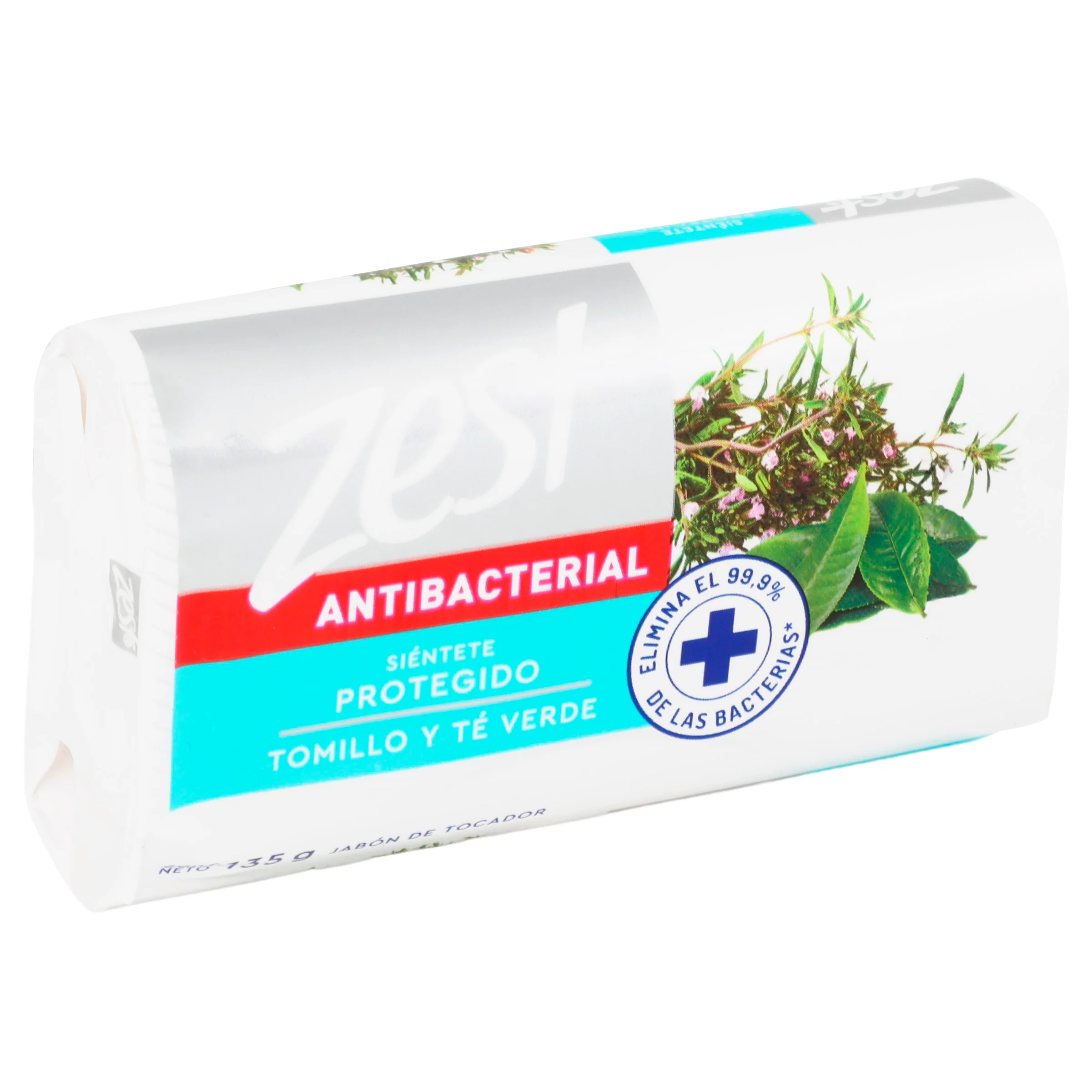 Jabon Zest Antibacterial Tomillo Y Te Verde 135 G - Image 2