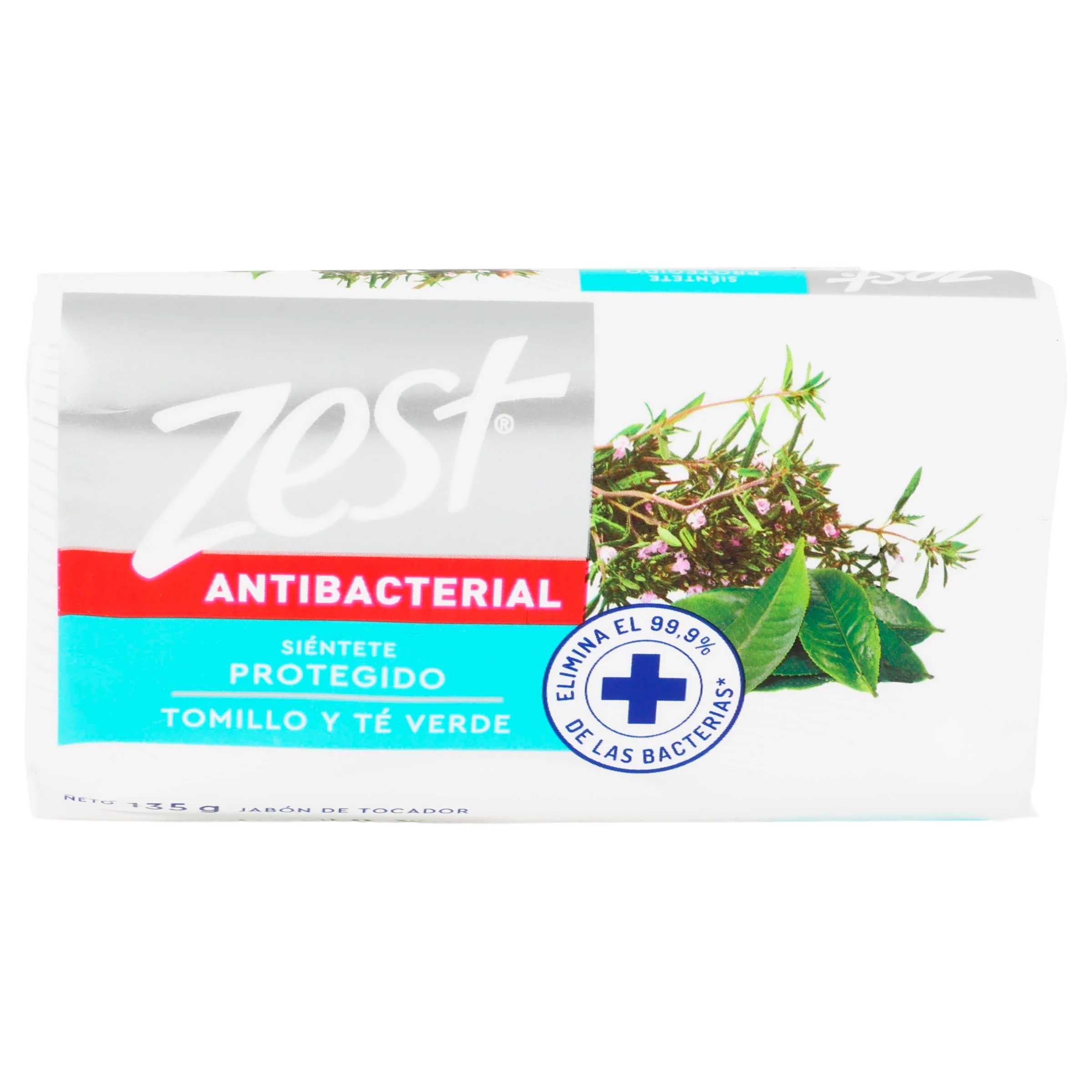 Jabon Zest Antibacterial Tomillo Y Te Verde 135 G - Image 3