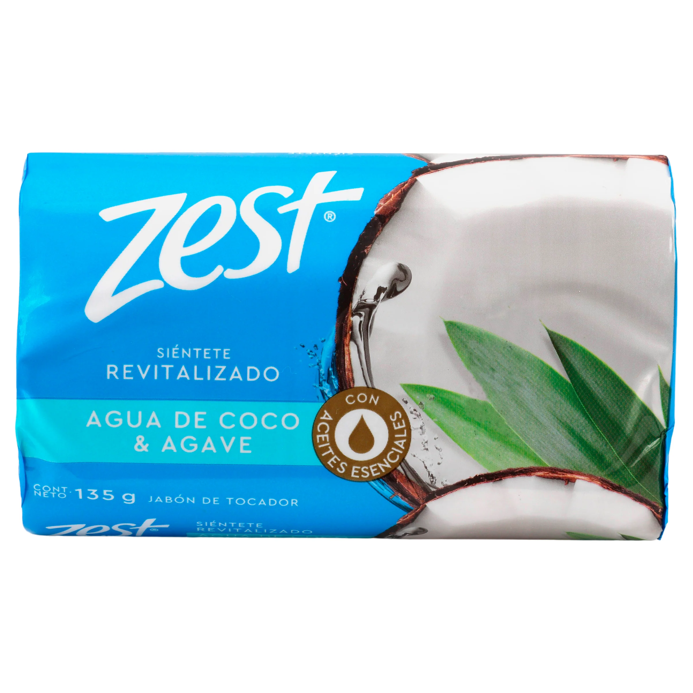 Jabon Zest Agua De Coco Y Agave 135 G