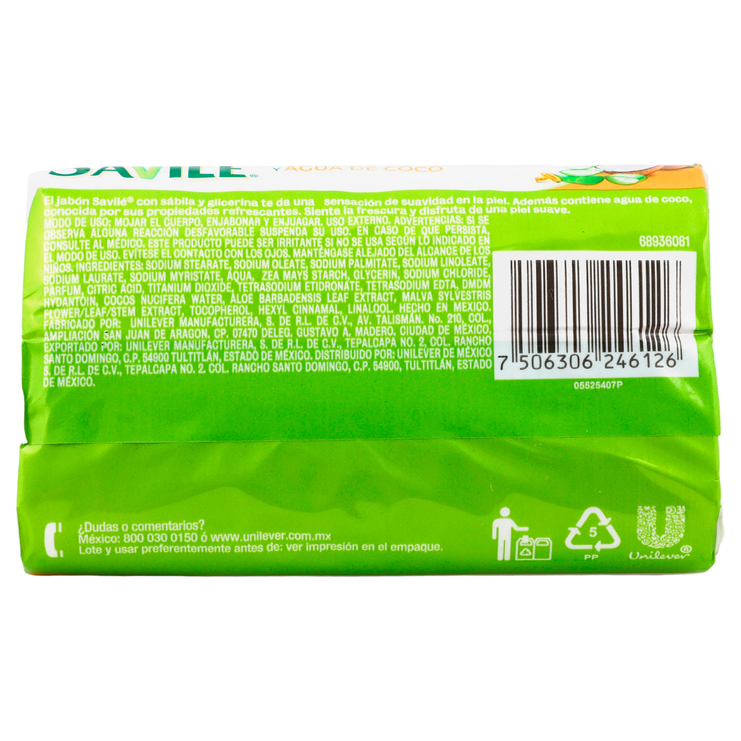Jabon Savile Agua De Coco 135 G - Image 7