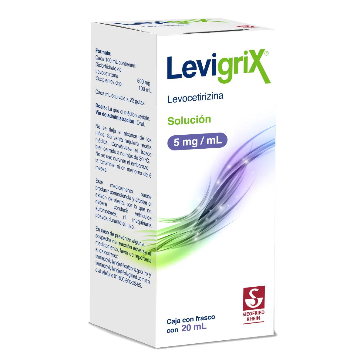 Levigrix 5 Mg - Frasco Gotero 20 Ml (Levocetirizina) - Image 3