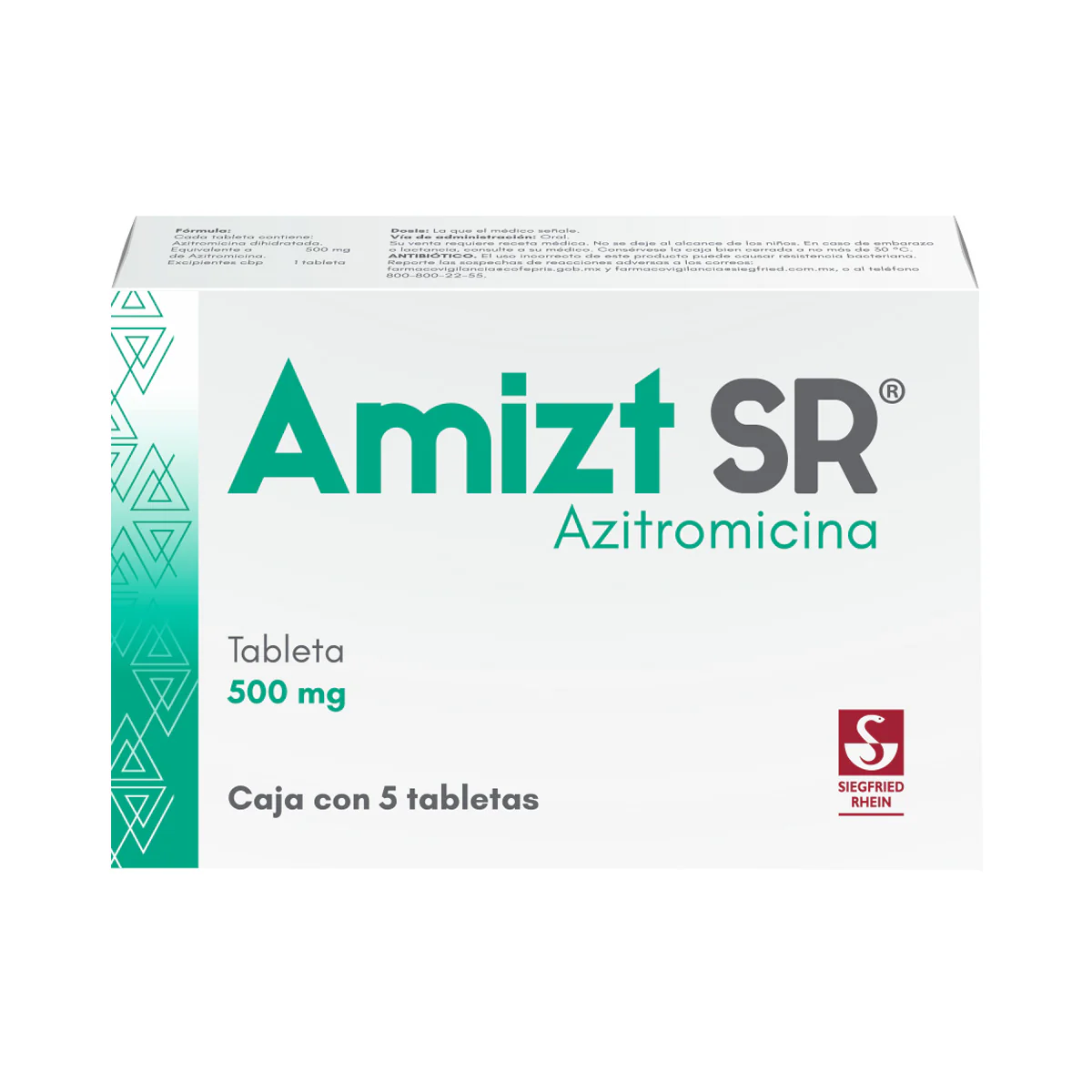 Amizt Sr 500 Mg - Caja Con 5 Tabletas (Azitromicina) - Image 4