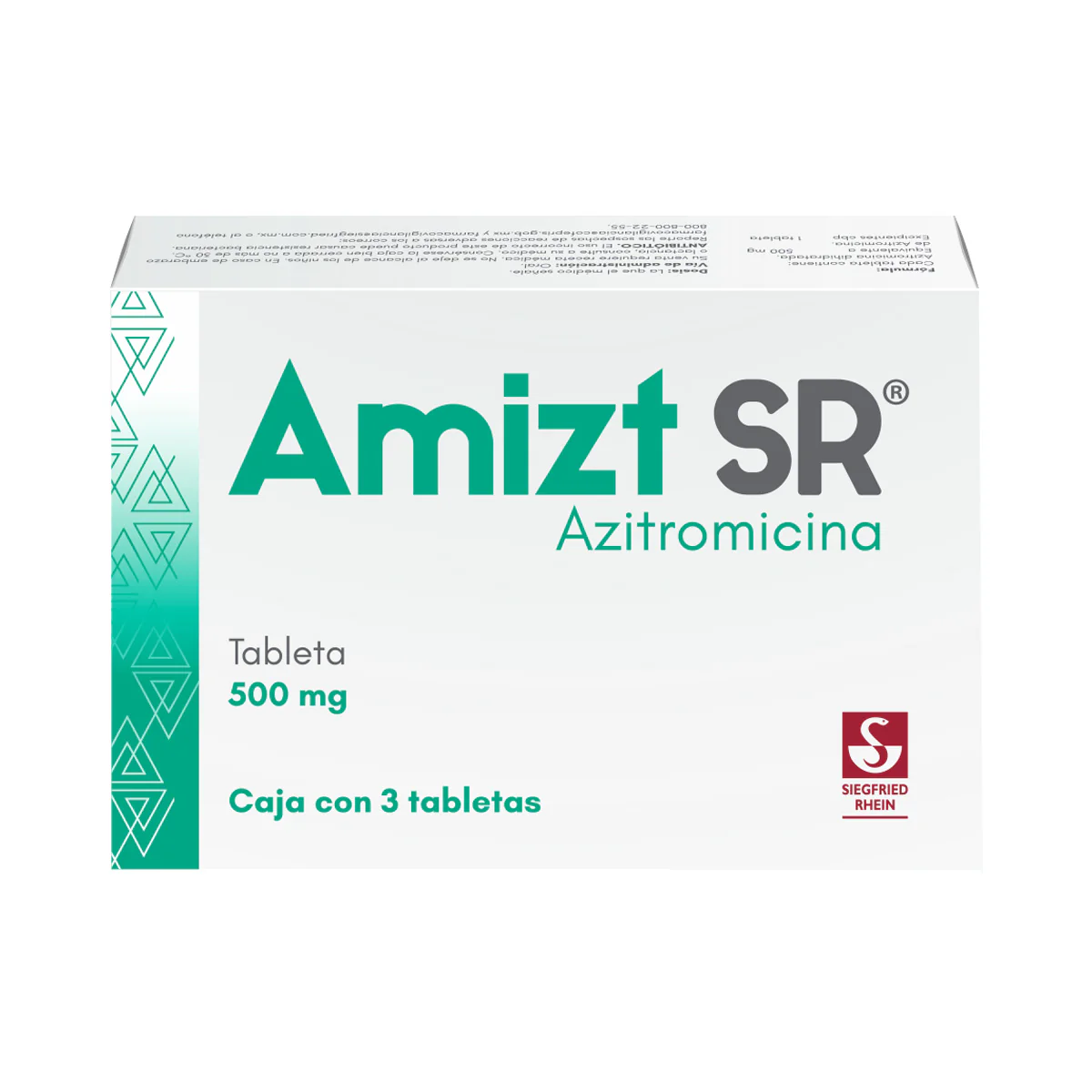 Amizt Sr 500 Mg - Caja Con 3 Tabletas (Azitromicina)