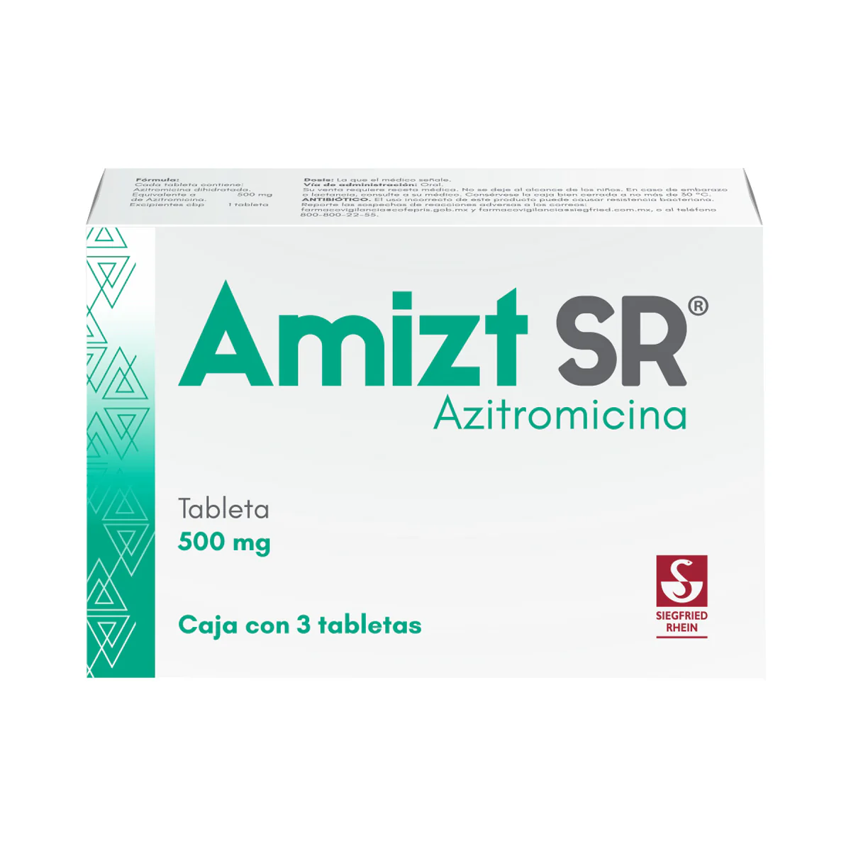 Amizt Sr 500 Mg - Caja Con 3 Tabletas (Azitromicina) - Image 4