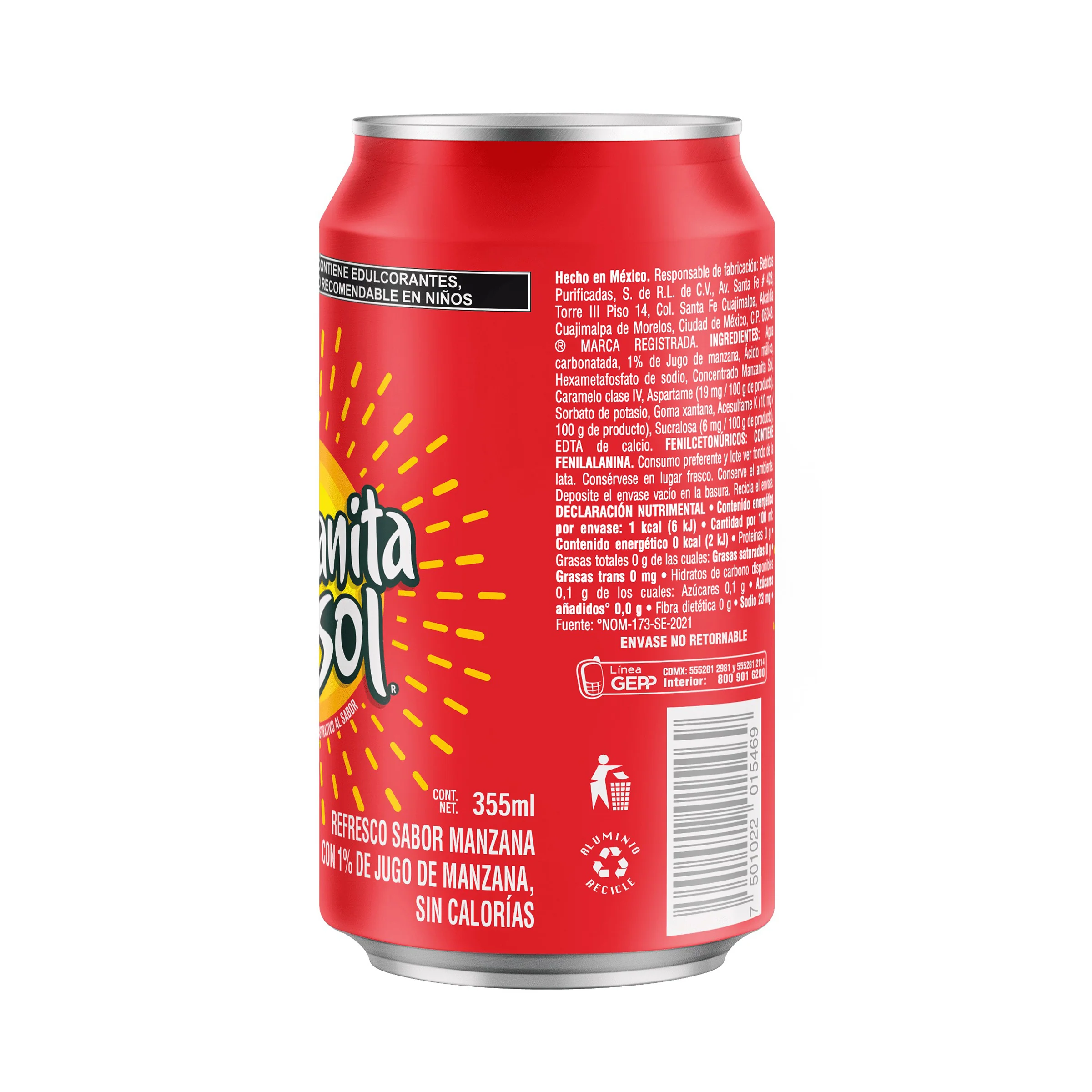 Peñafiel Sabor Manzanita Lata 355 Ml - Image 2