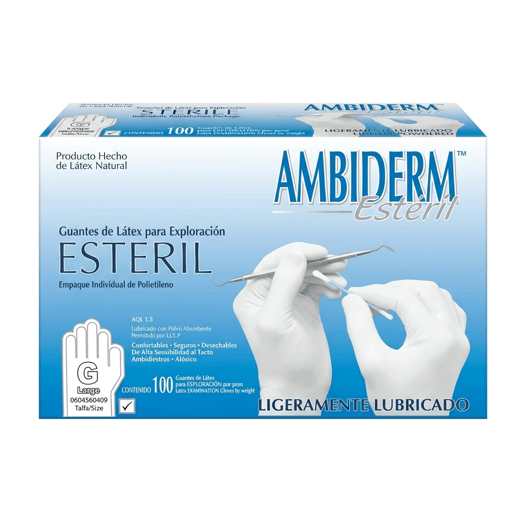 Guante Exploracion Latex Ambider Grande Con 100