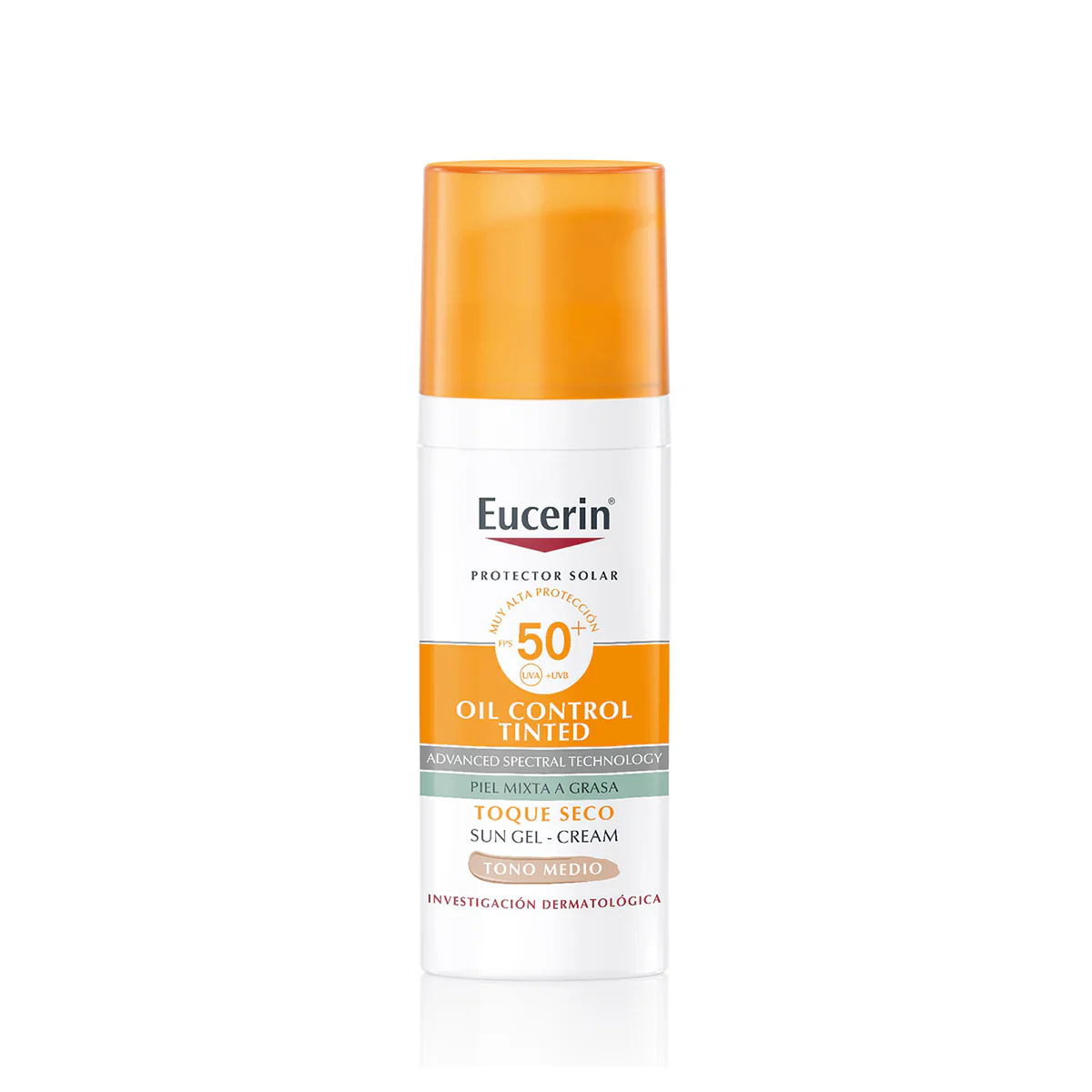 Bloqueador Eucerin Oil Control Tinted Medio Fps 50 50 Ml