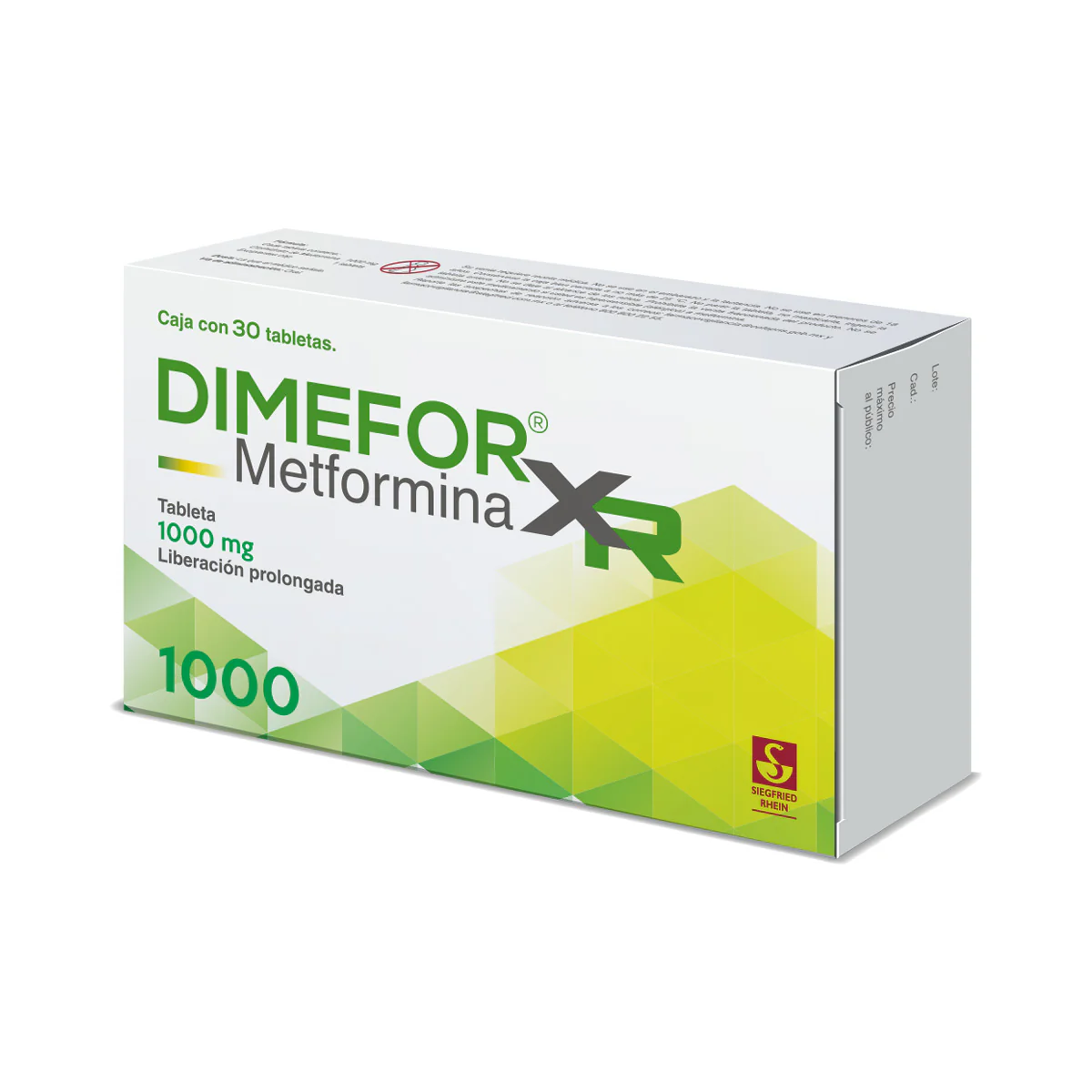 Dimefor Xr 1000 Mg - Caja Con 30 Tabletas (Metformina) - Image 2