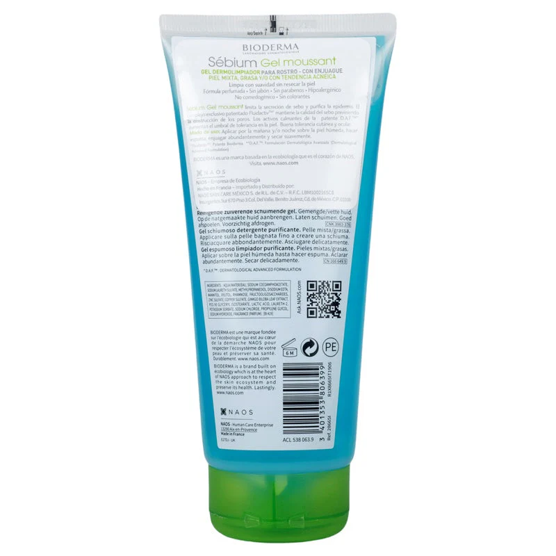Gel Limpiador Sebium Moussa Piel Mixta 200 Ml - Image 11