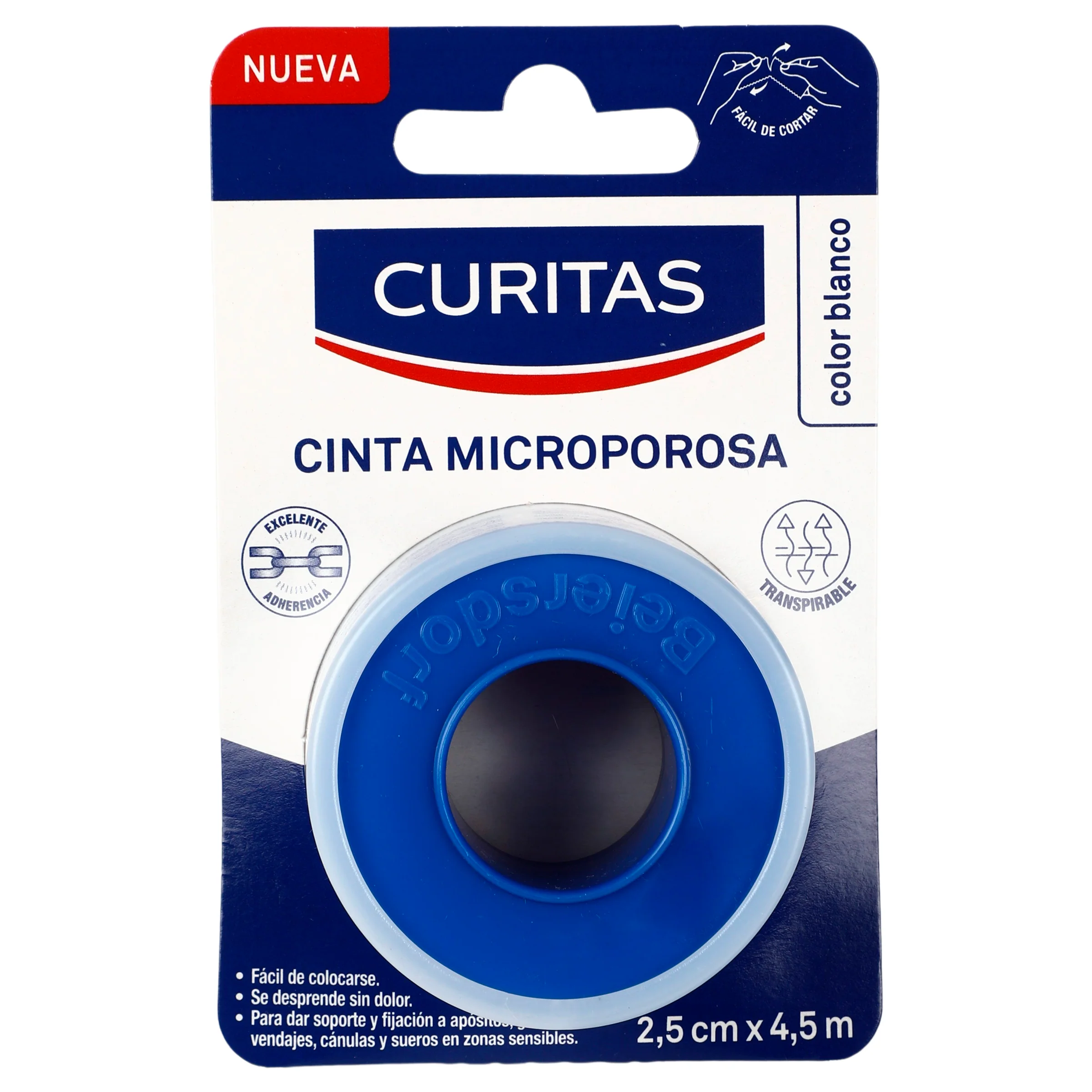 Cta Microp Curitas Bco 2.5Cm X 4.5 M