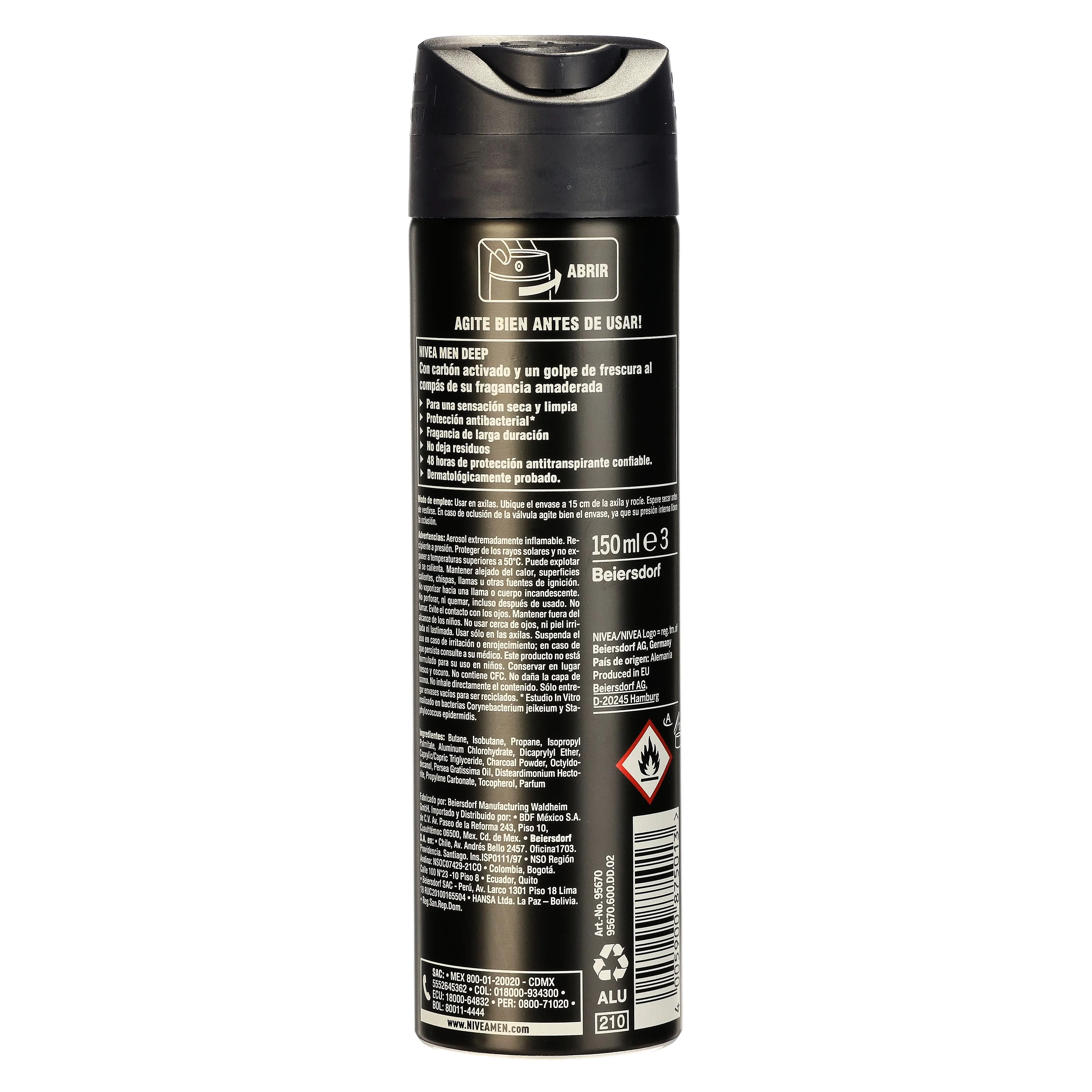 Desodorante Nivea Men Deep Beat Spray 150 Ml - Image 7