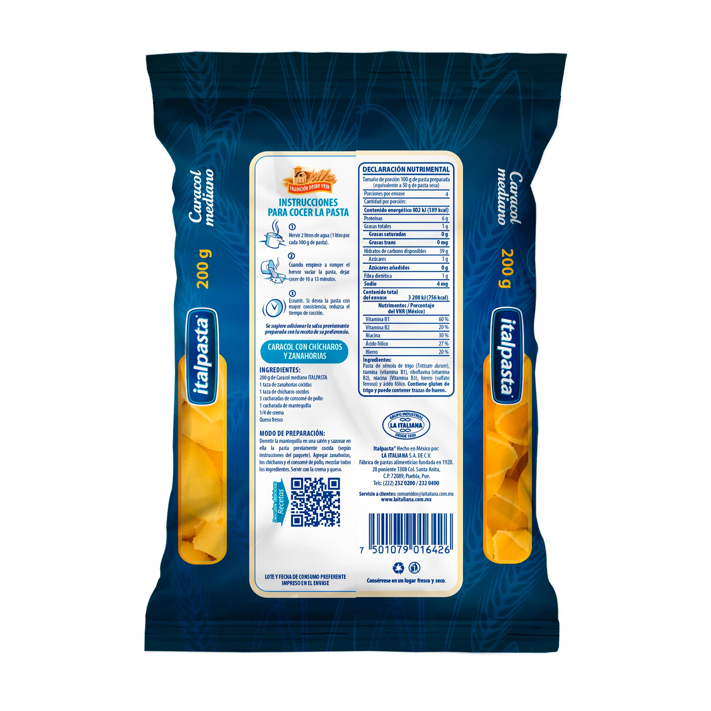 Italpasta Caracol Mediano 200 G - Image 3