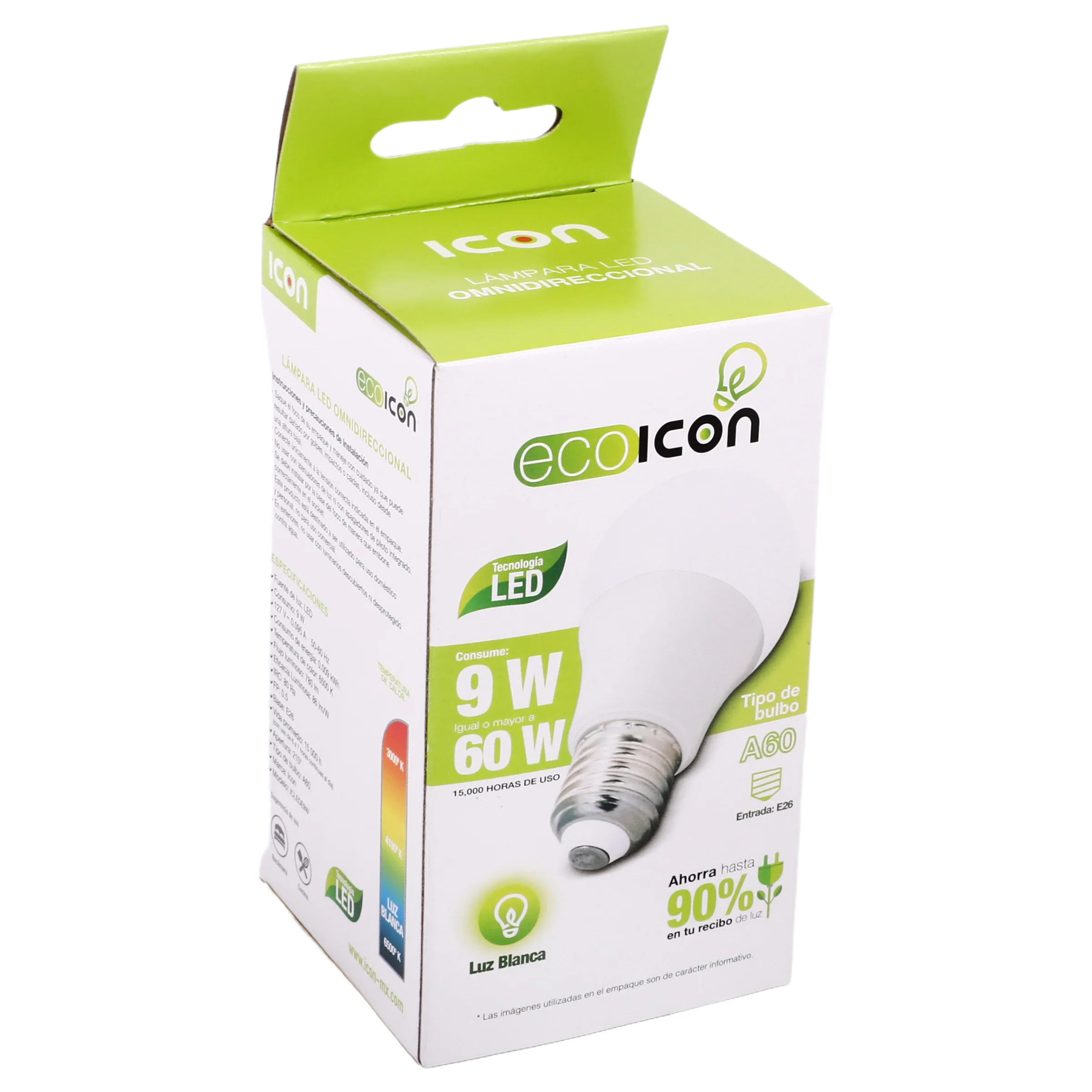 Foco Ecoicon 9W/60W Led Luz Blanca - Image 2