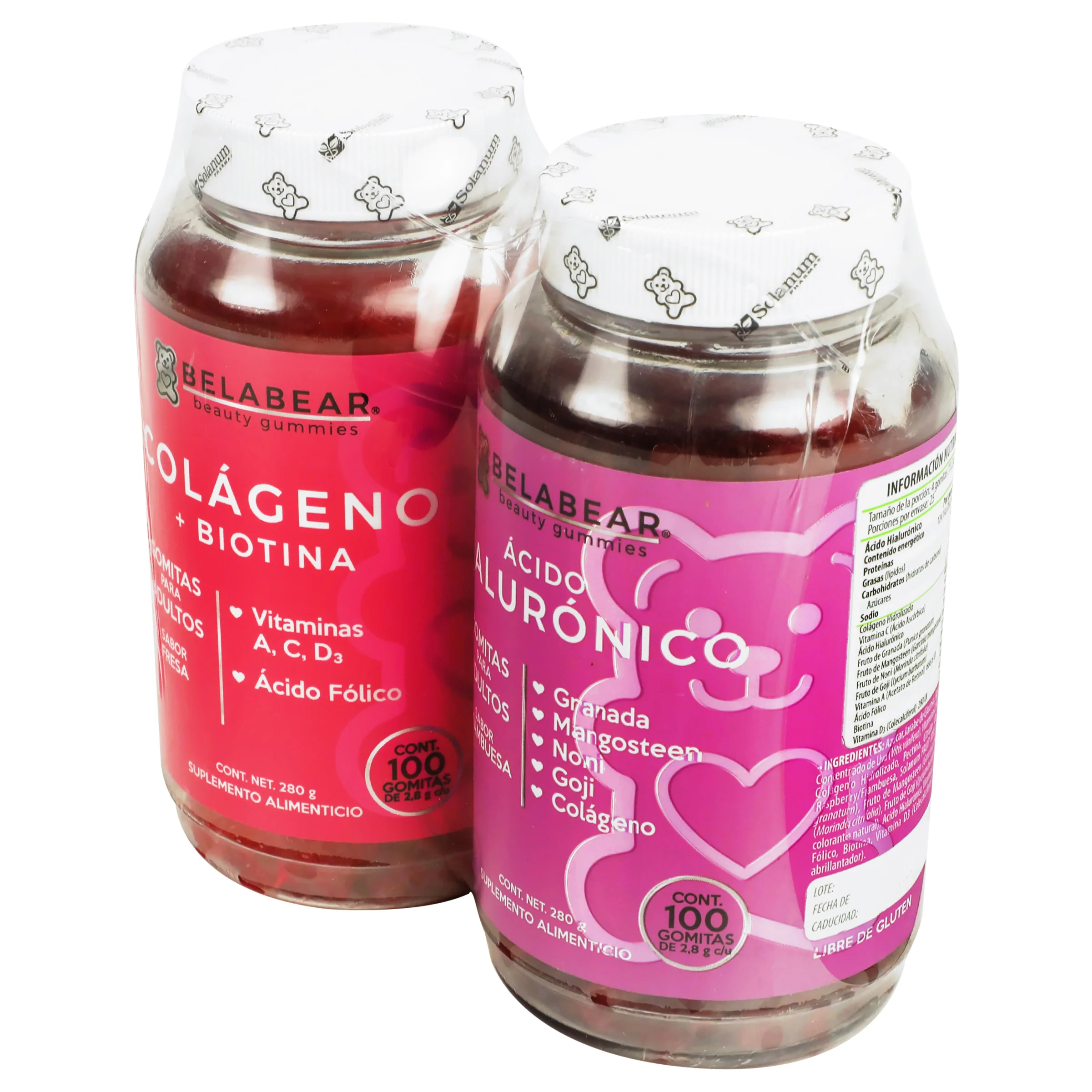 Belabear Duo Colageno + Biotina & ?Cido Hialurónico Con 200 Pz - Image 2