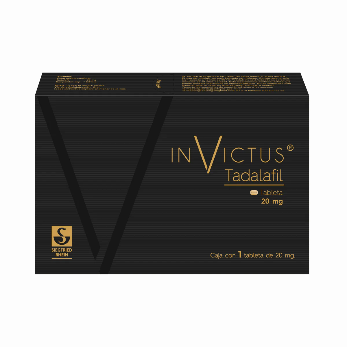 Invictus 20 Mg - Caja Con 1 Tableta (Tadalafil)