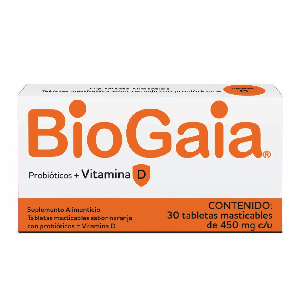 Biogaia Vitamina D Naranja Con 30 Tabletas Masticables