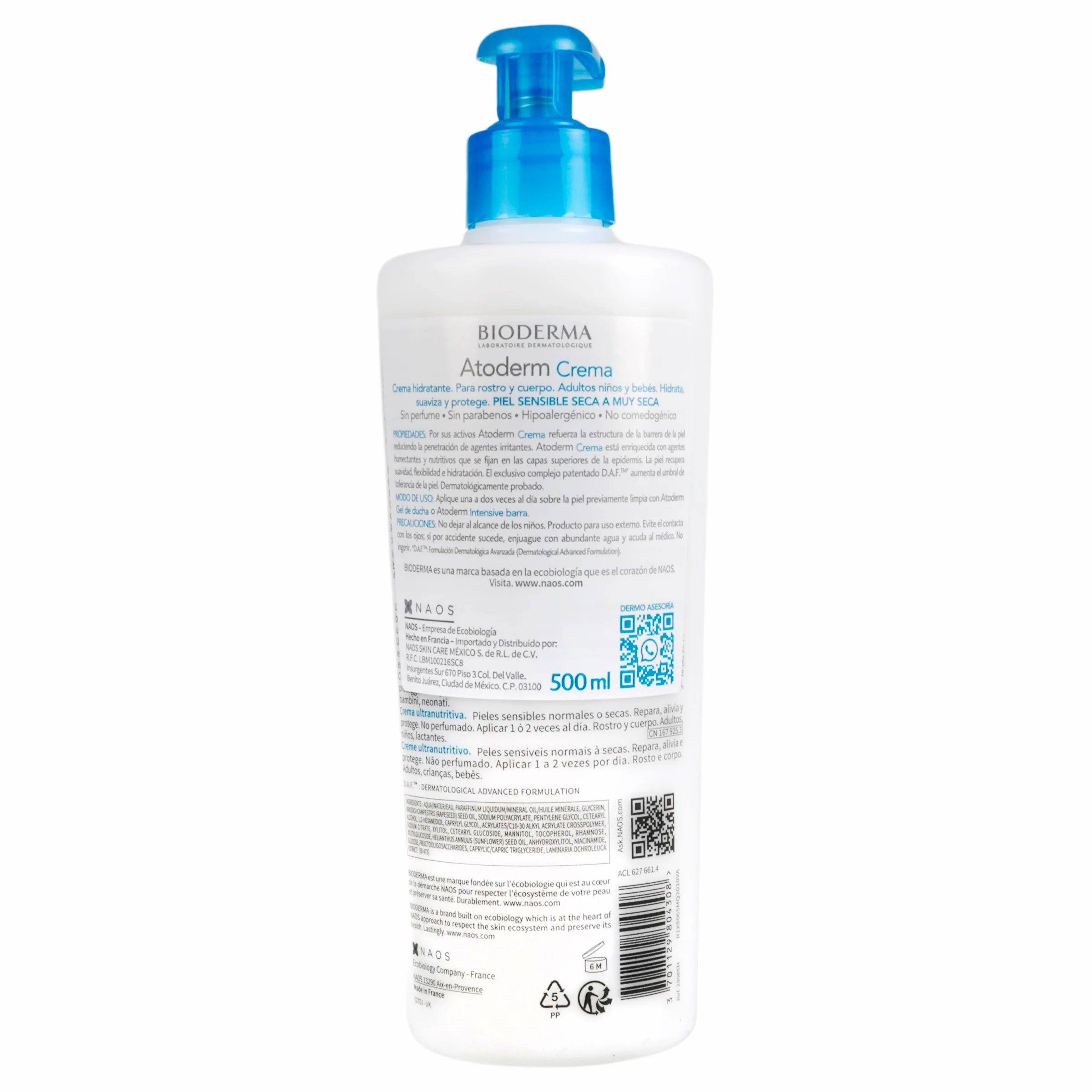 Crema Atoderm Hidratante Rostro Y Cuerpo 500Ml - Image 7
