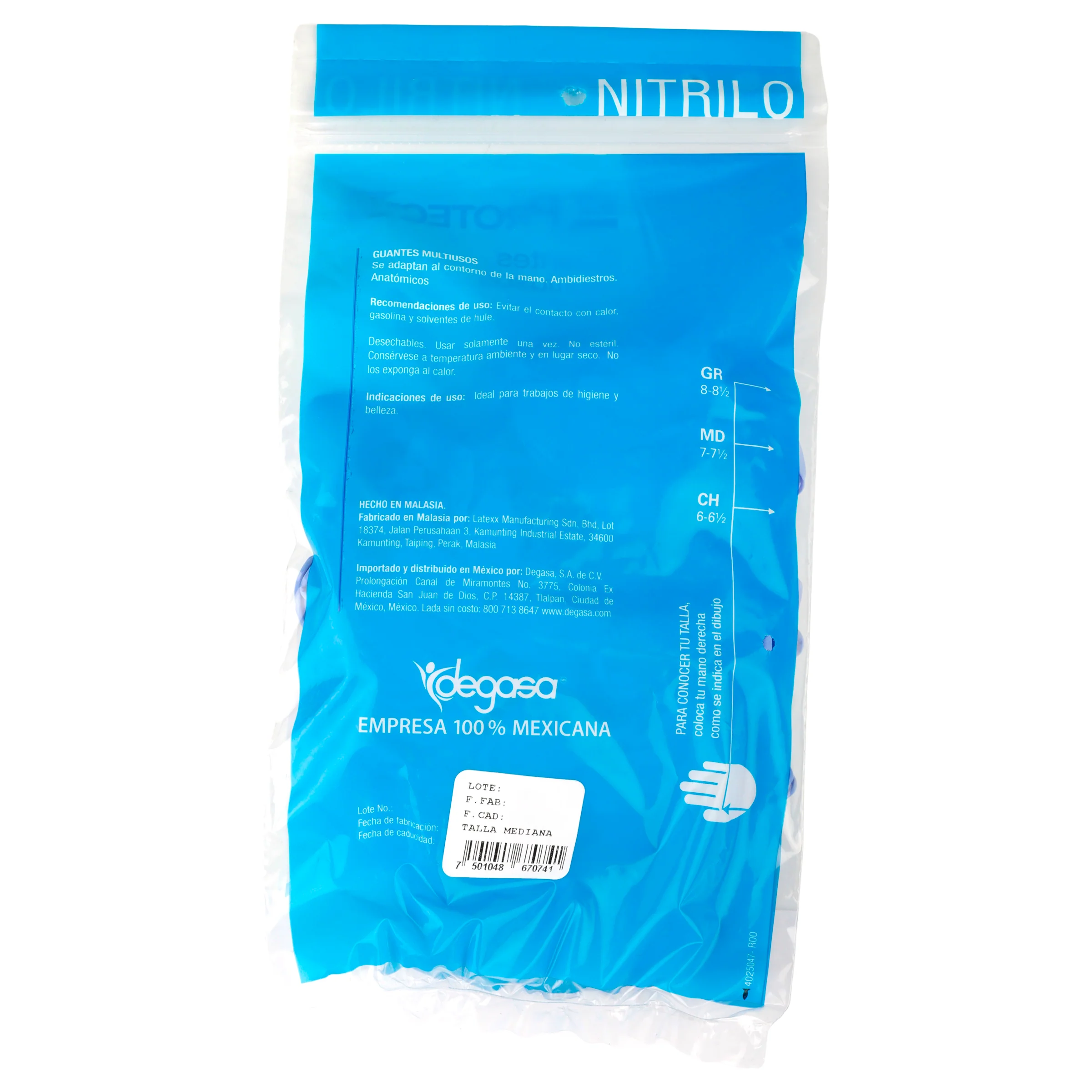 Guante Protec Nitrilo Multiuso Con 8 Piezas - Image 2