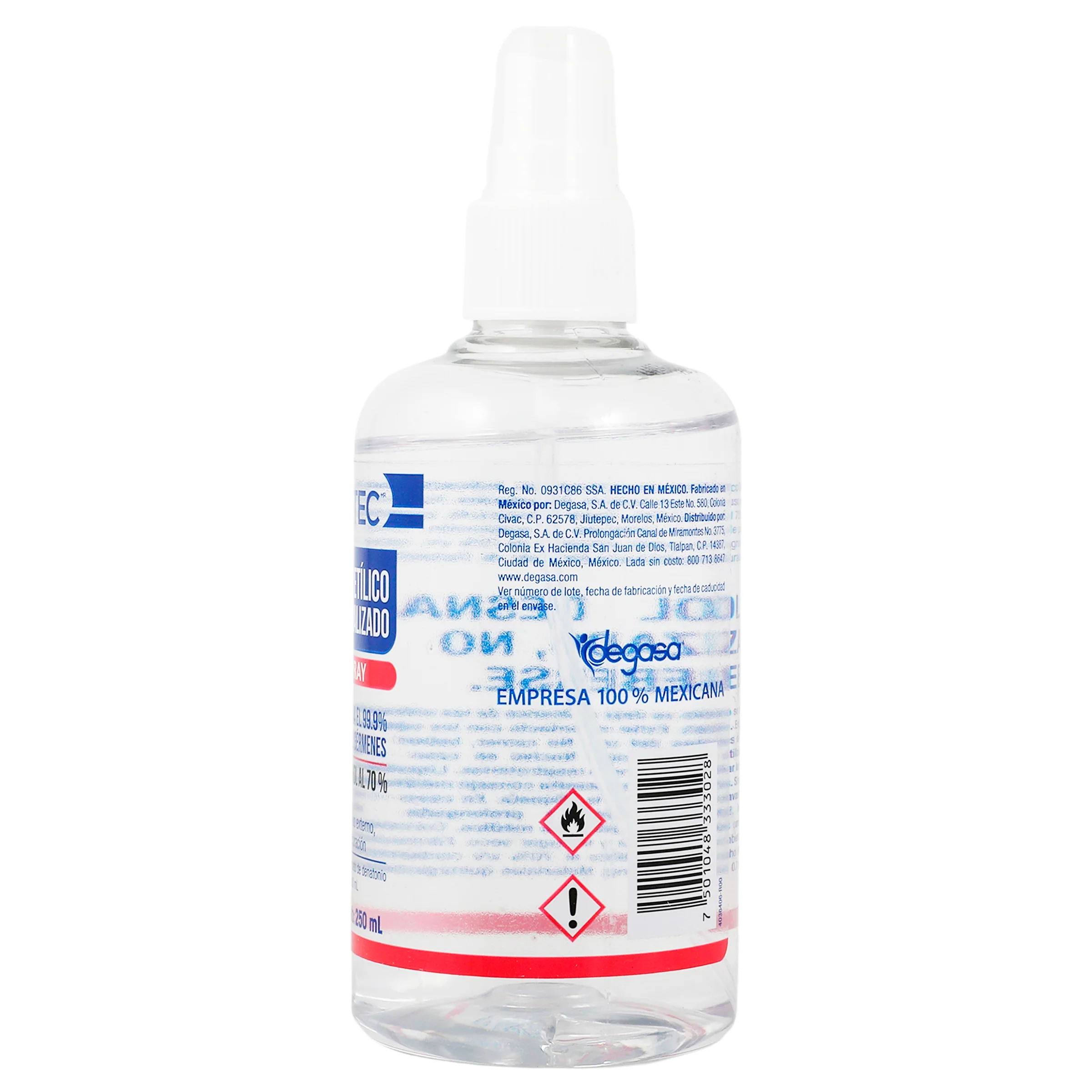Alcohol Desnaturalizado Spray 250 Mililitros - Image 4