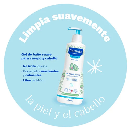 Gel Mustela Bano Suave Para Piel Normal Bebe 500 Ml - Image 4