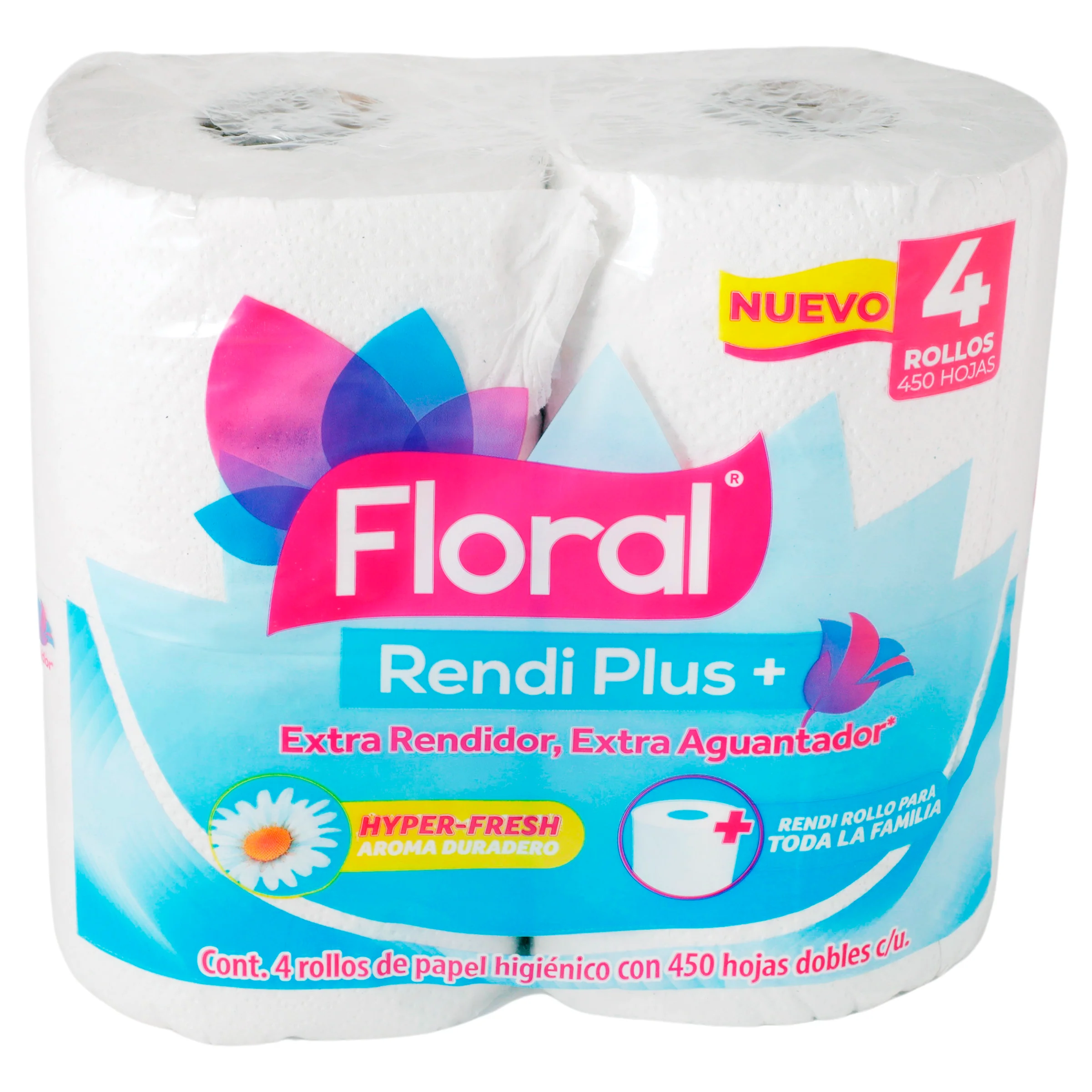 Papel Higienico Floral Rendi Plus + Con 4 Piezas - Image 3