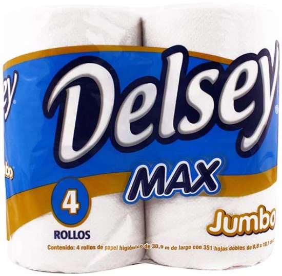 Papel Higienico Delsey Maximo Jumbo Con 4 Rollos