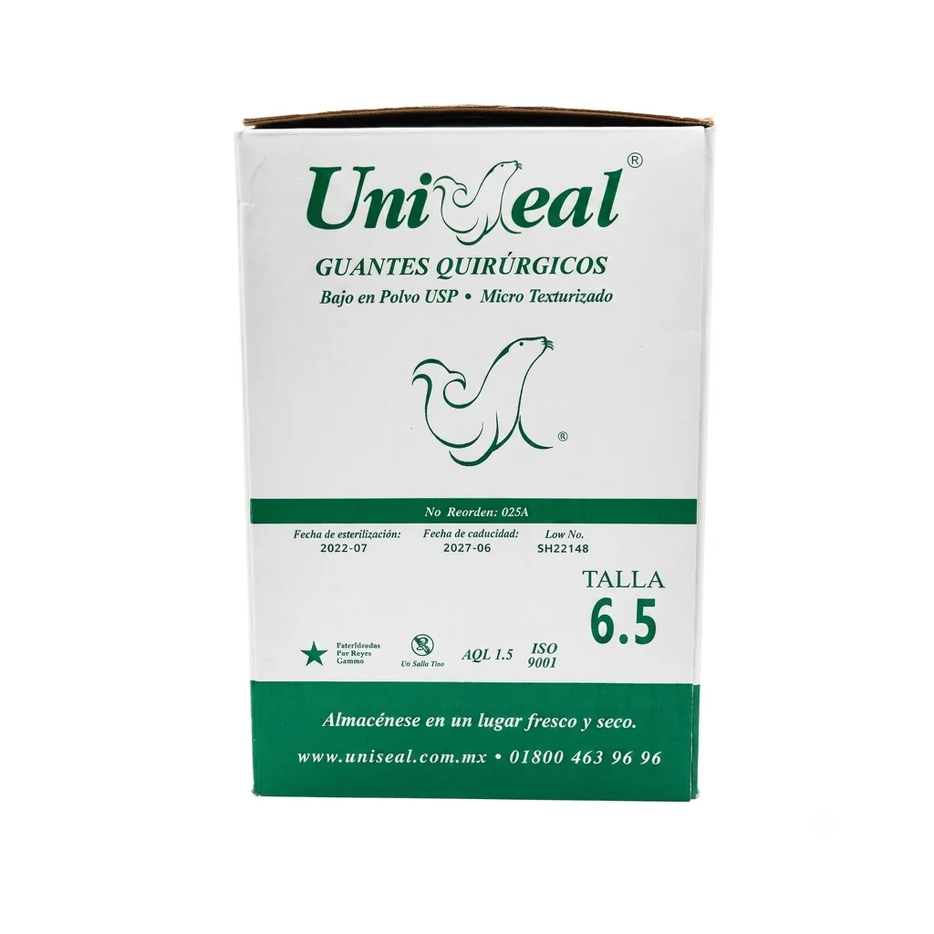 Guante Para Cirujano Desechable Talla 6.5 Con 50 Pares Uniseal - Image 2