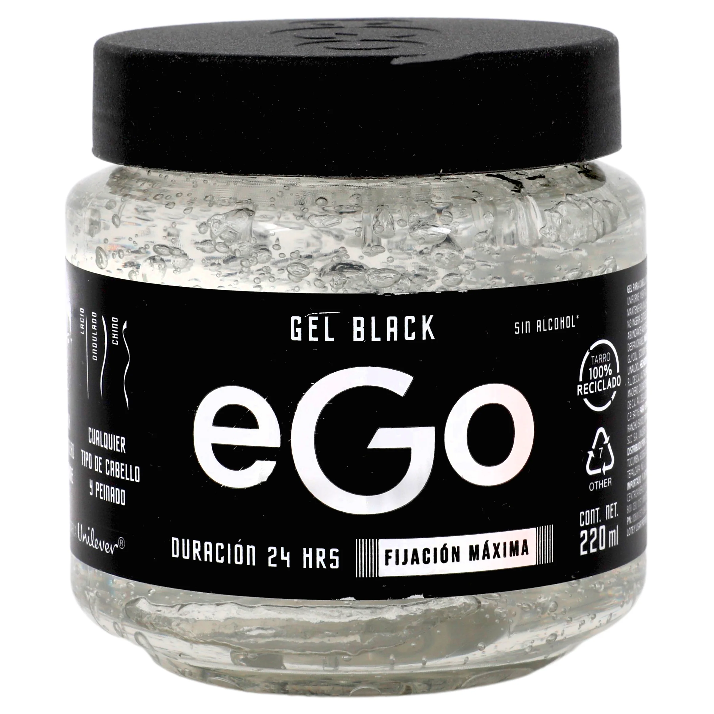Gel Ego Black 24 Horas Fijacion Maxima 220 Ml