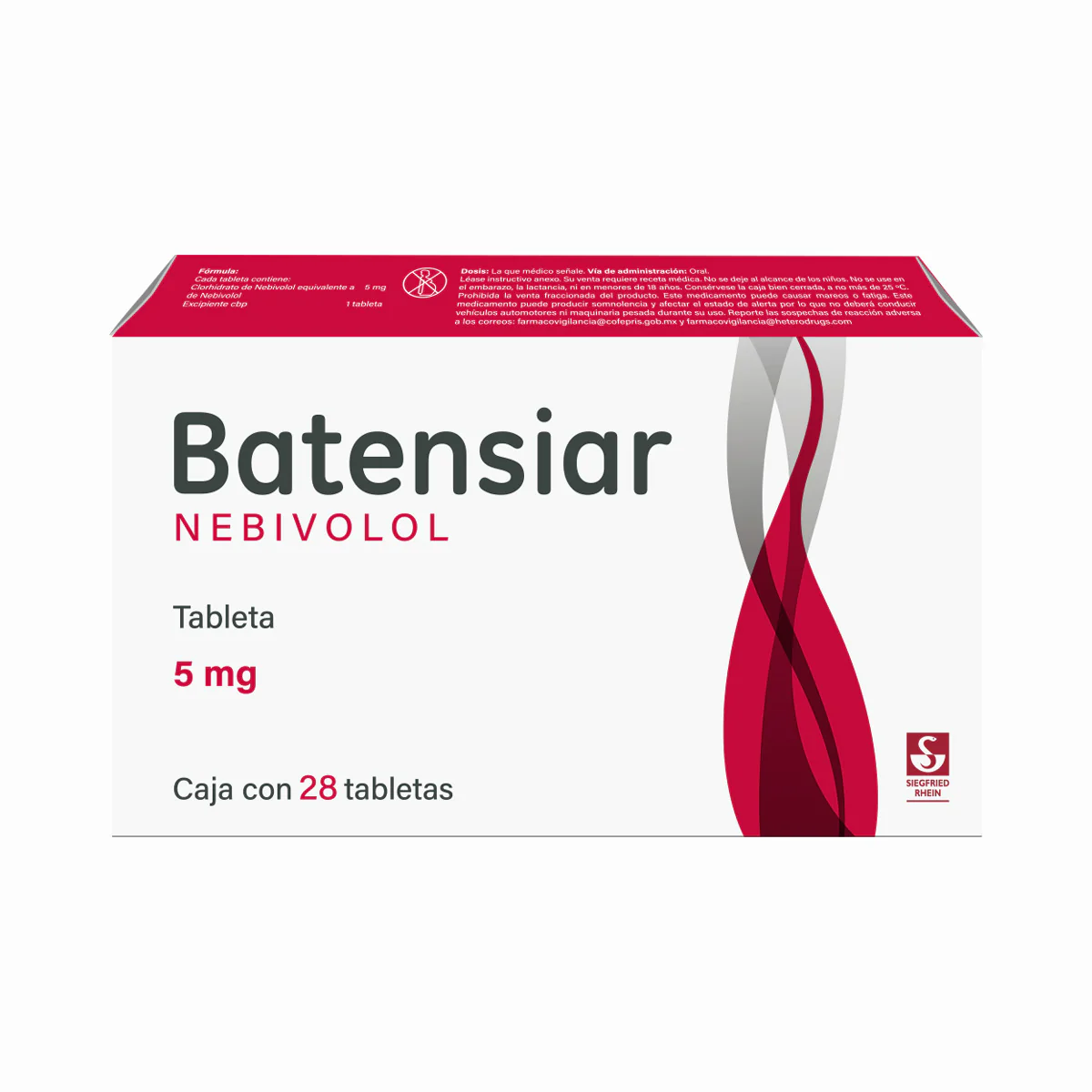 Batensiar 5 Mg - Caja Con 28 Tabletas (Nebivolol)