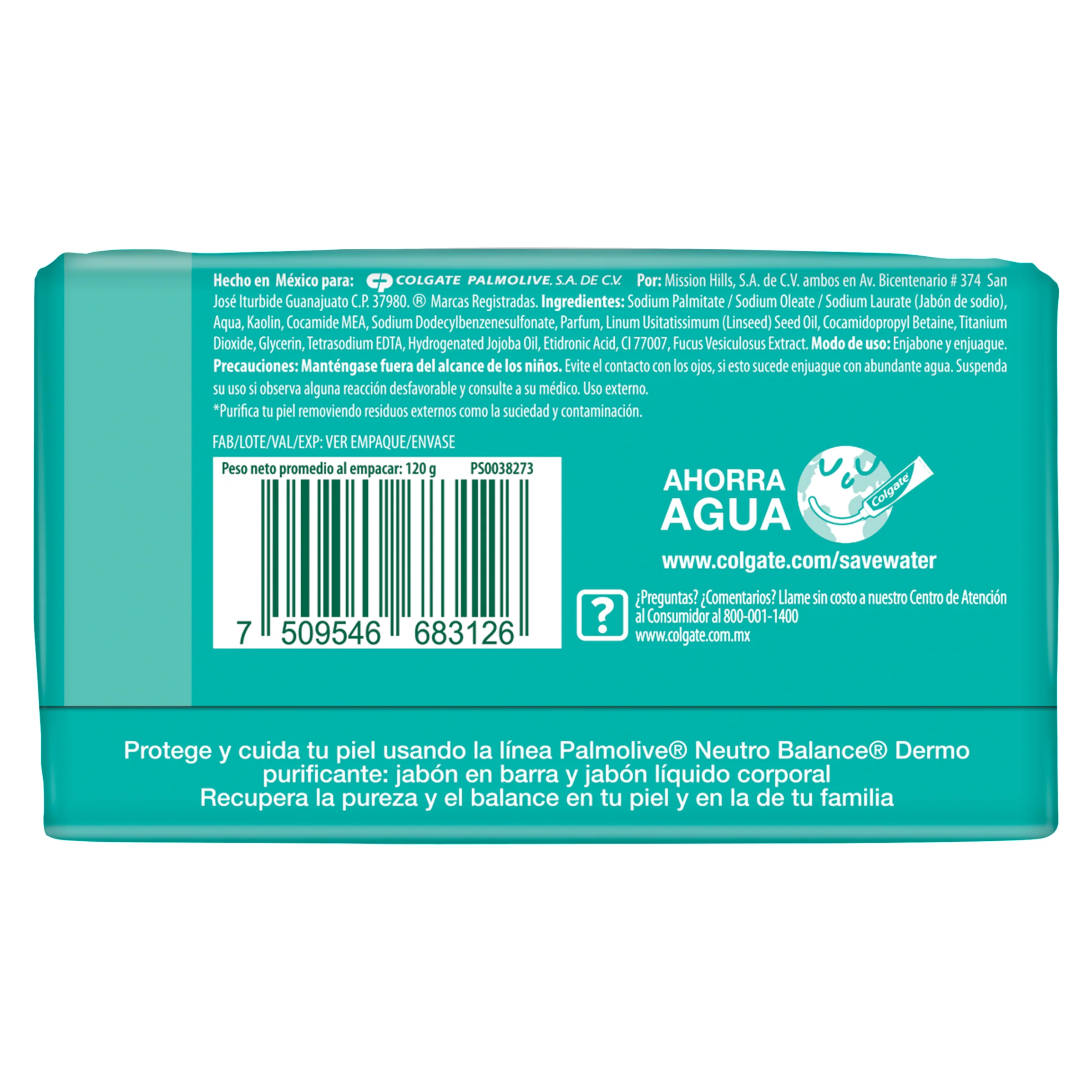 Jabon Palmol Neutro Balance Dermo-Purificante 120 Gr - Image 2