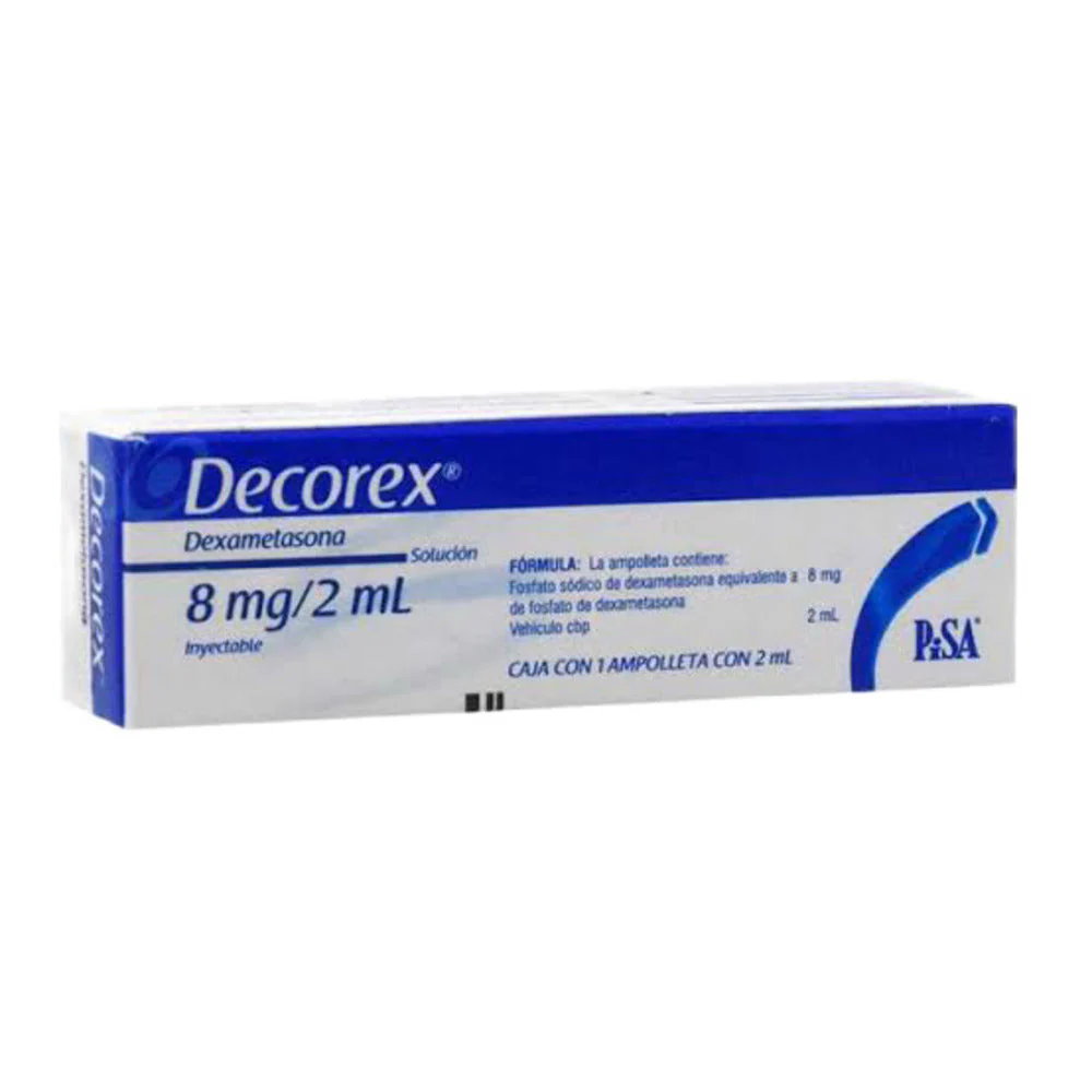 Decorex 8 Mg Solución Inyectable Ampolletas 2 Ml