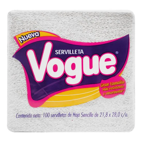 Servilletas Vogue Con 100 Hojas