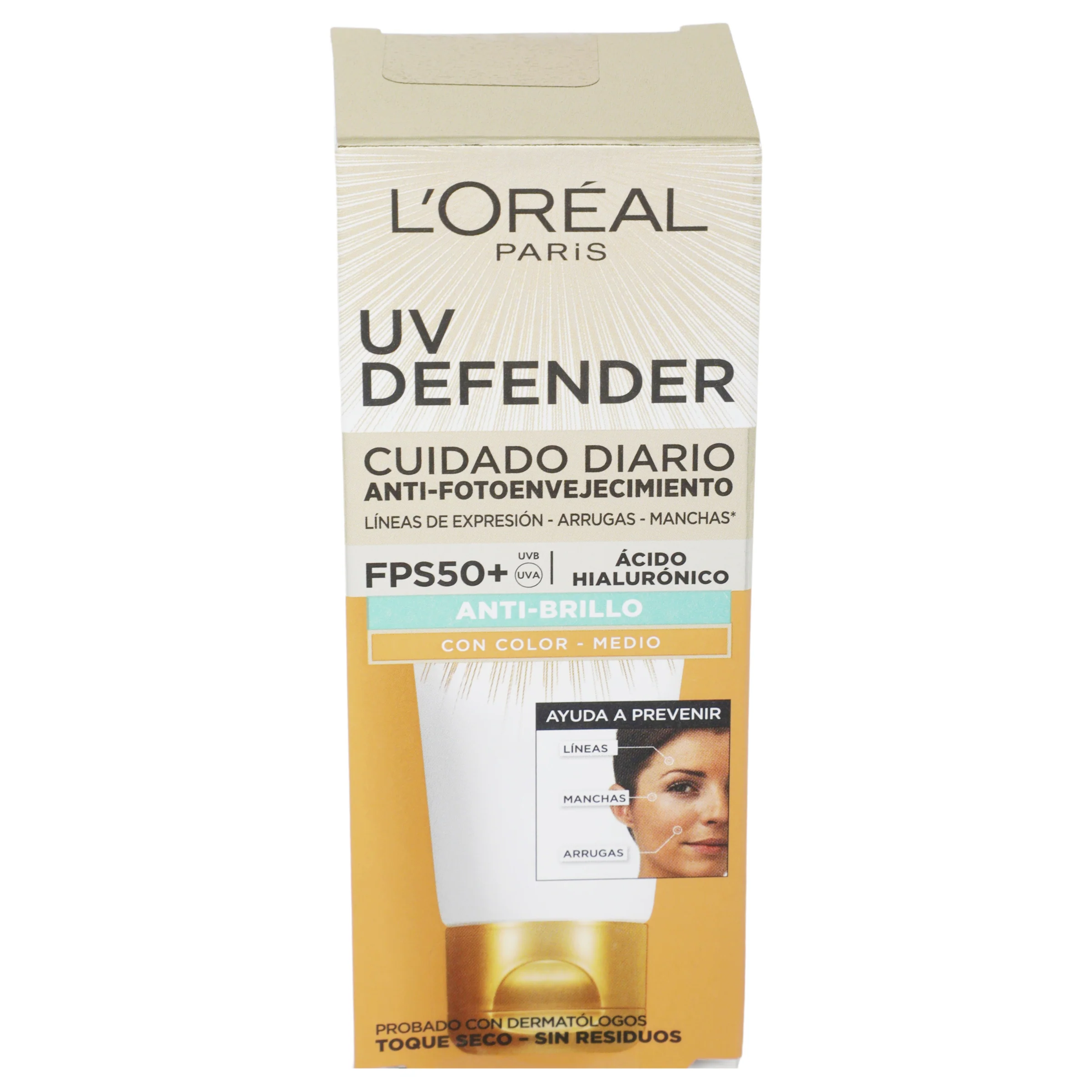Loreal Uv-Def Fps50 Color Medio 40G - Image 3