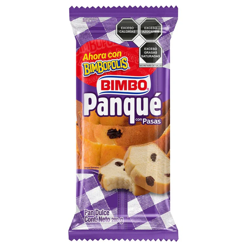 Panque Con Pasas 280 G
