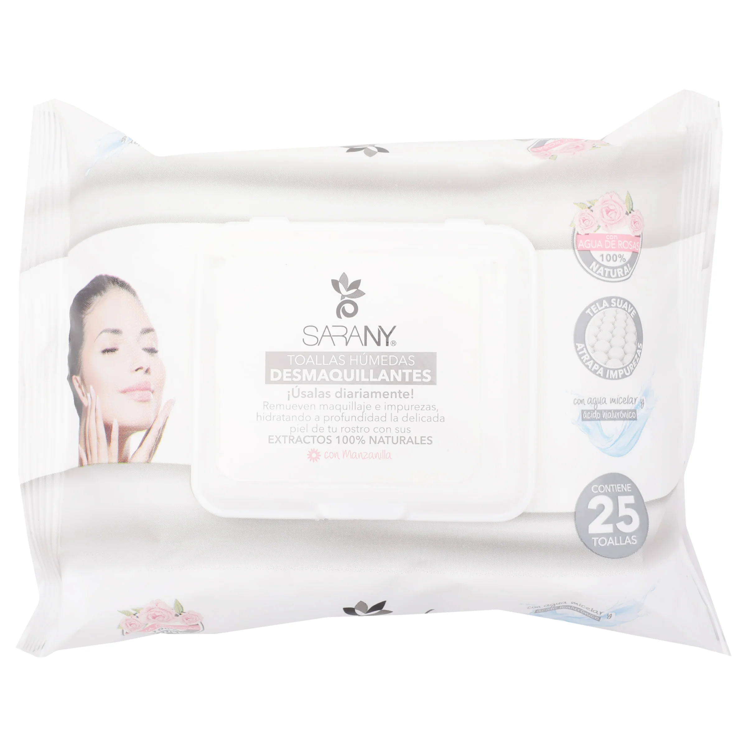 Toallitas Desmaquillantes Sarany Agua-Micela Con 25