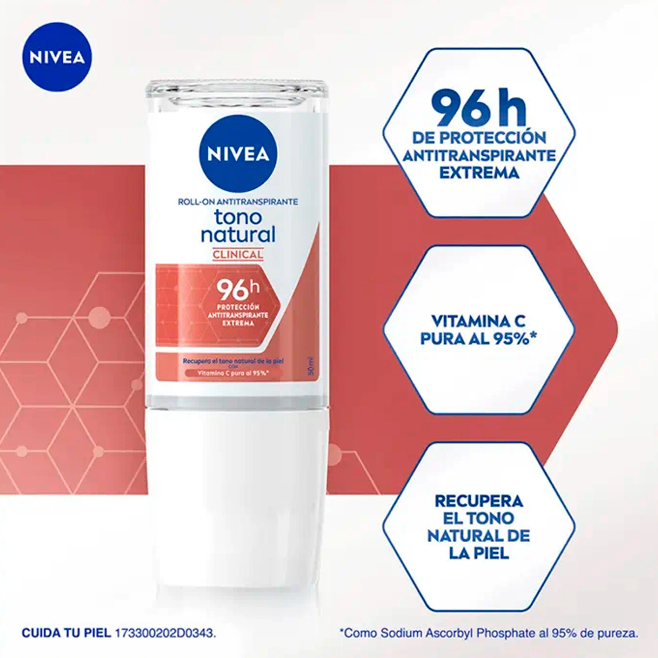 Desodorante Nivea Tono Natural Clinical R-On 50 Ml - Image 3