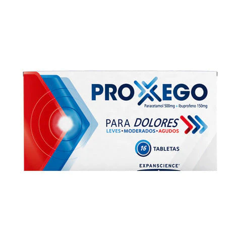 Proxego (Paracetamol Ibuprofeno) 500/150 Mg Con 16 Tabletas