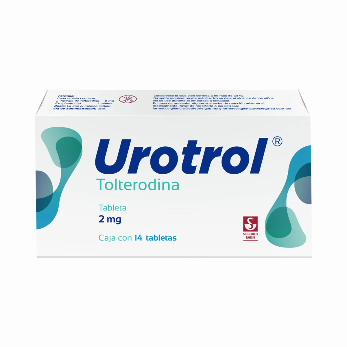 Urotrol 2 Mg - Caja Con 14 Tabletas (Tolterodina)