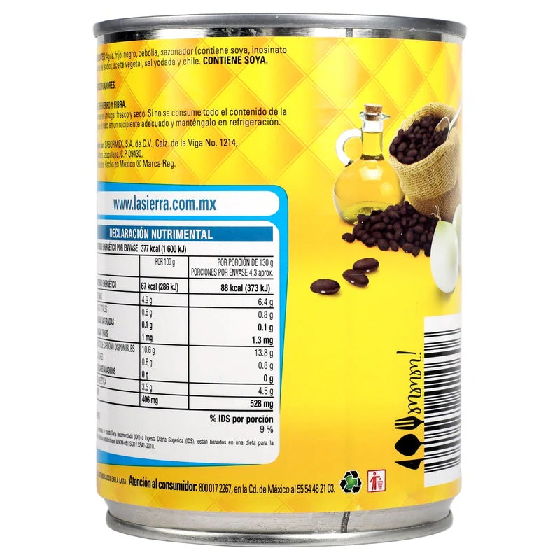 La Sierra Frijoles Negros Enteros 616 G